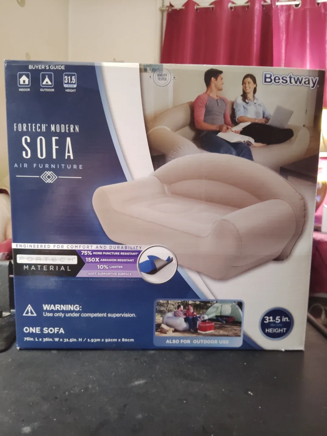 Bestway Fortech Modern Sofa Air Furniture - NEW thumbnail