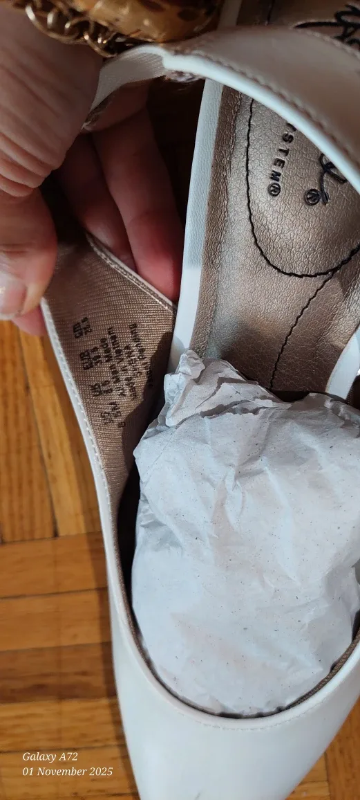 Life Stride Women's White Slingback Heels Size 8.5 image indicator(2)