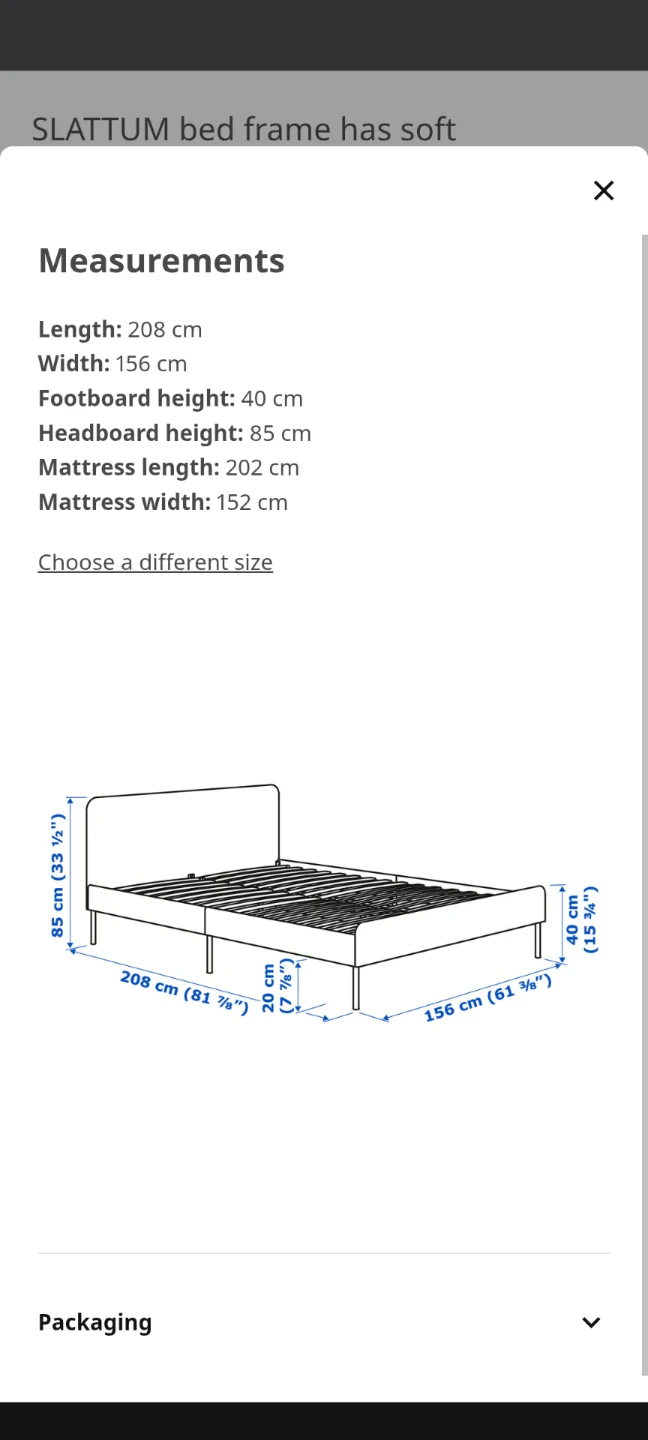 IKEA SLATTUM Queen Bed Frame - photo 3