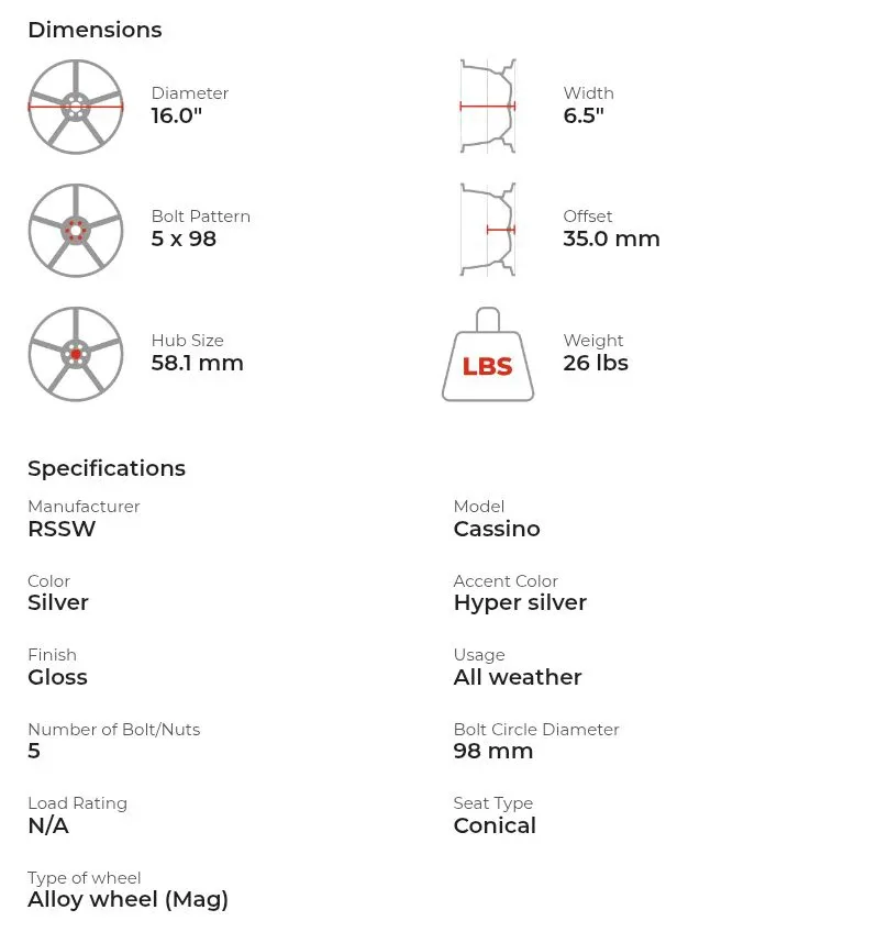 RSSW Cassino Alloy Wheels 16 inch image indicator(3)