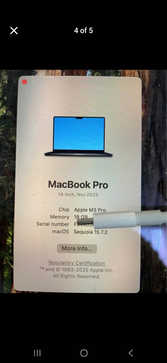 MacBook Pro 14-inch, Apple M3 Pro Chip, 18GB Memory image indicator(2)