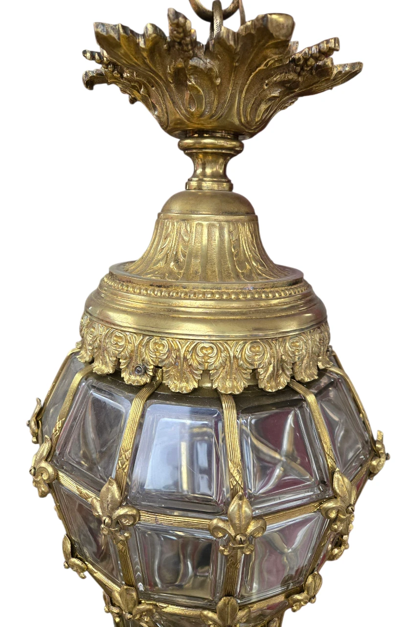Antique Style Brass & Glass Lantern - photo 3