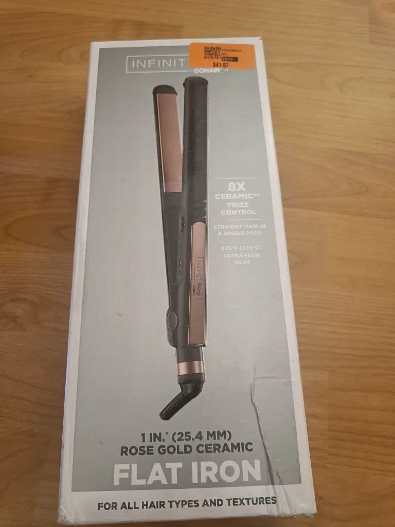 InfinitiPRO by Conair Rose Gold Flat Iron - New