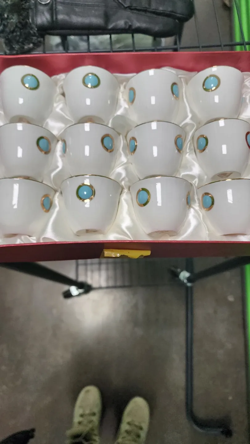 Vintage Fine Bone China Espresso Cups - New in Box thumbnail