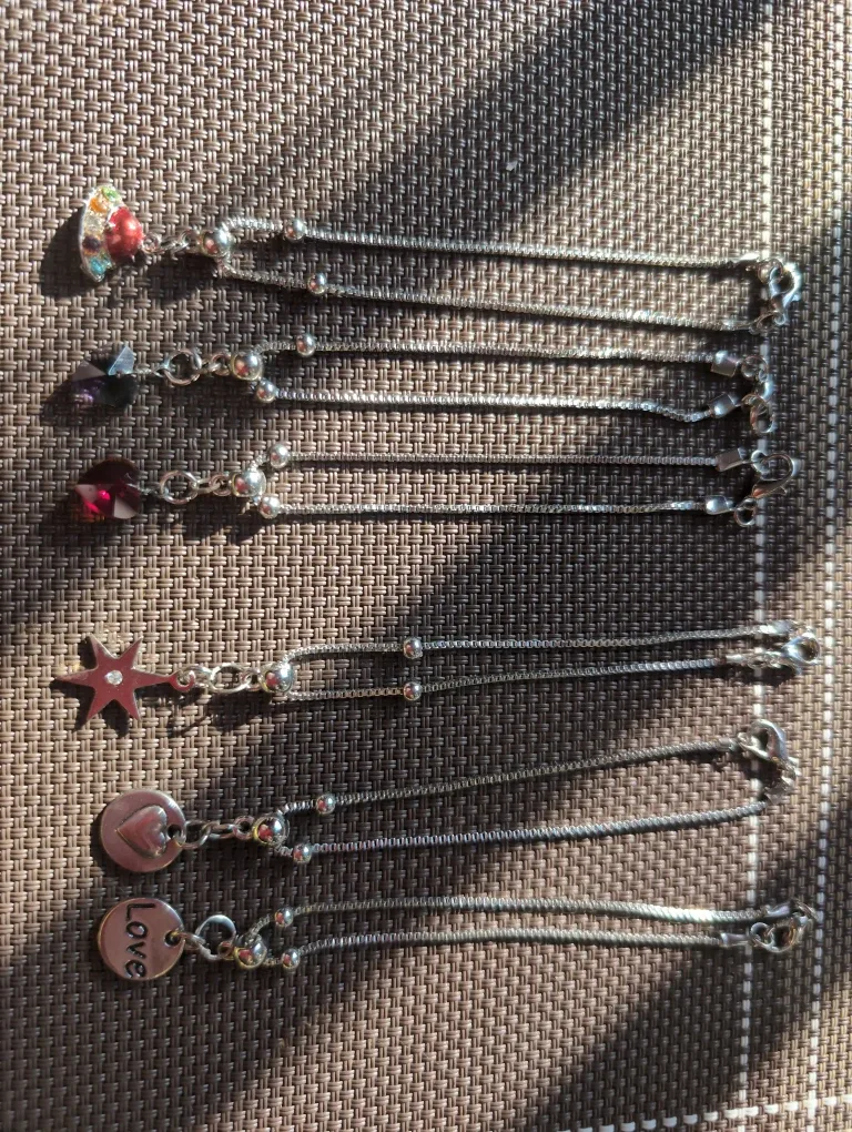 Charm Bracelet Lot - Silver Tone