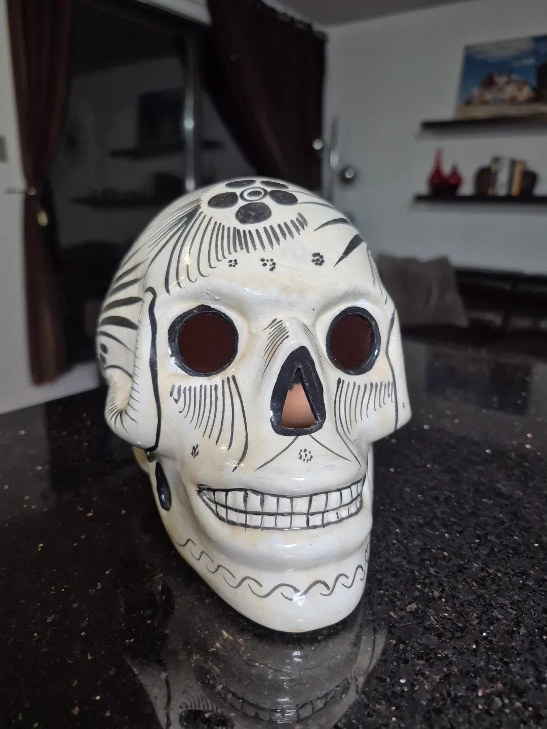 Decorative Mexican Ceramic Skull thumbnail