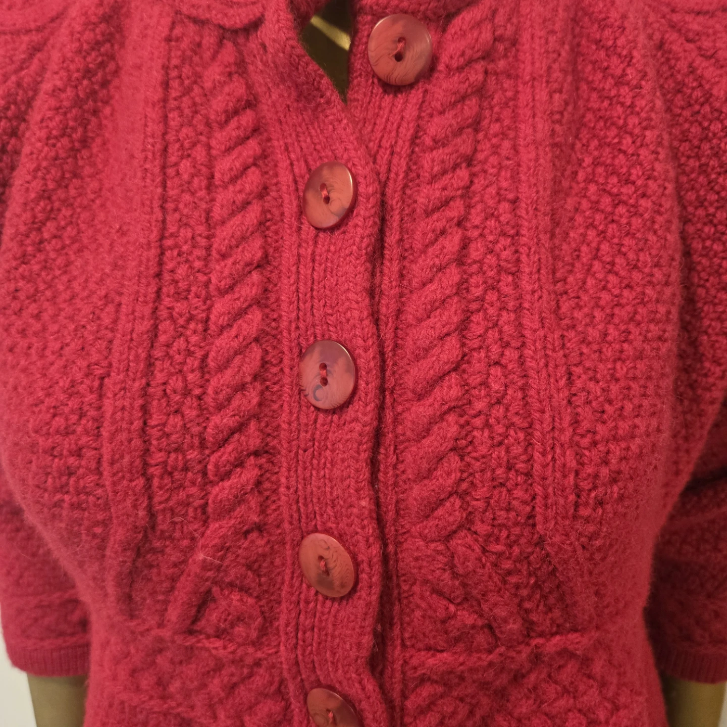 Aran Crafts Ireland Merino Wool Cardigan Size Small - photo 5
