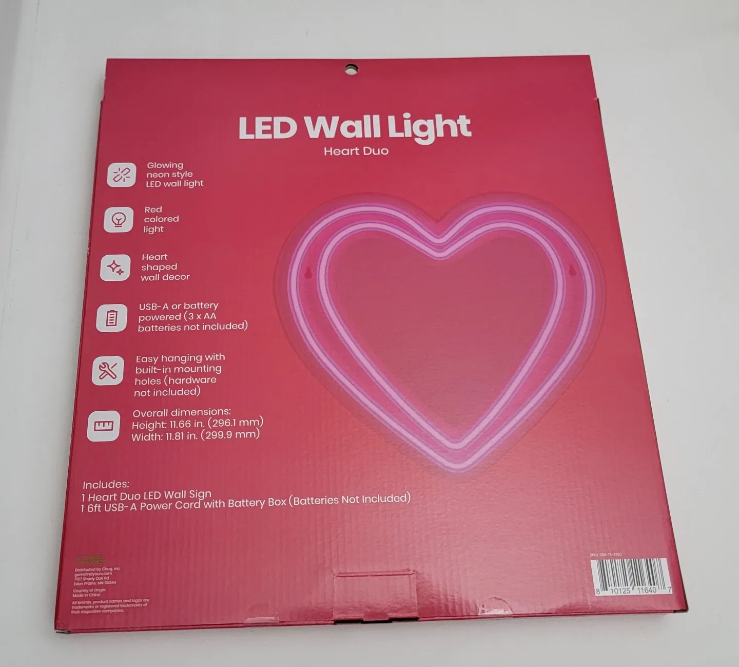 LED Heart Duo Neon Wall Light – USB & Battery Powered image indicator(6)