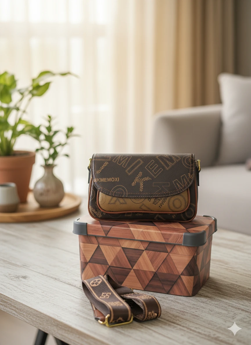 MKMEMOXI Brown Shoulder Bag