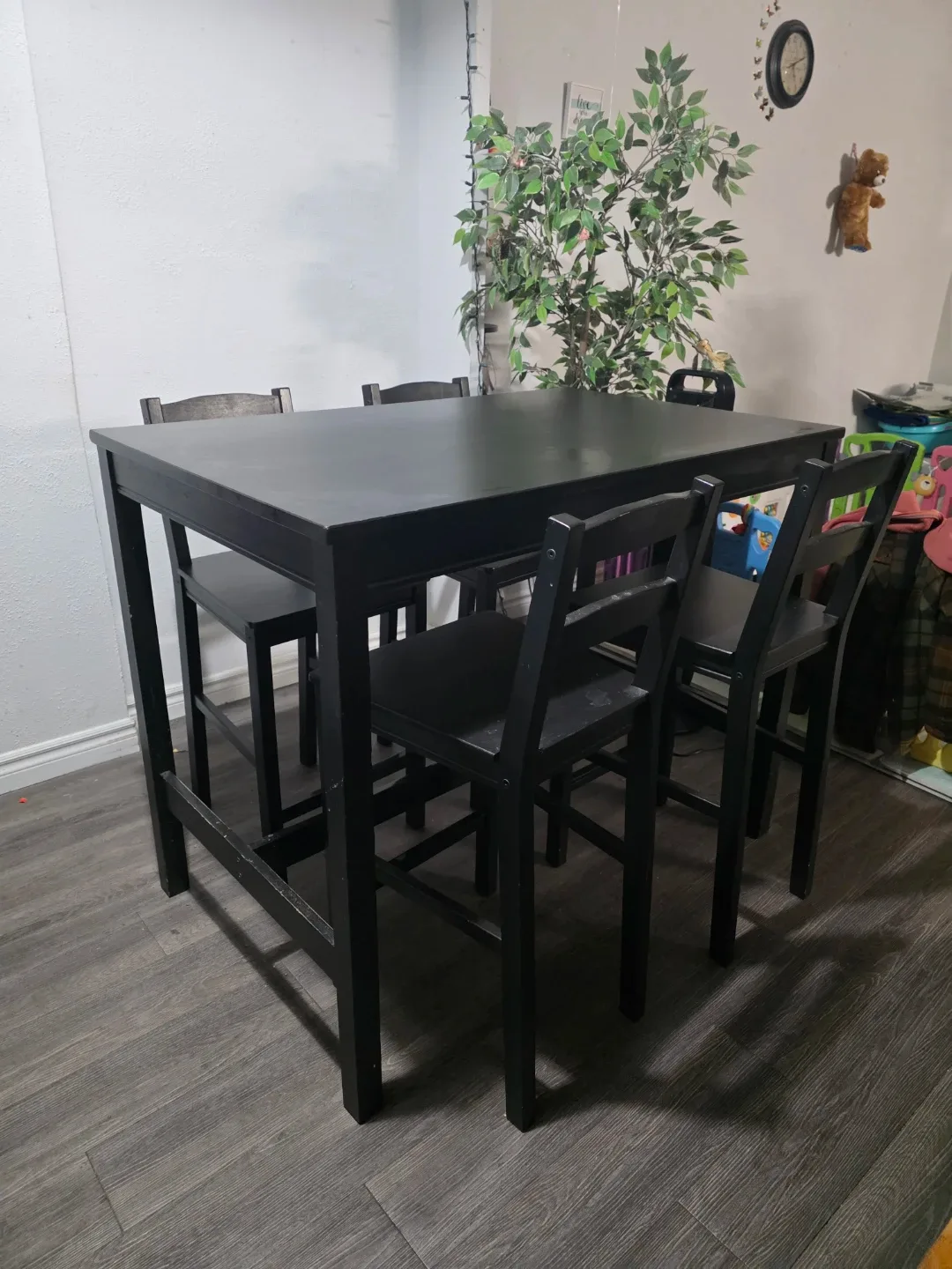 Black Dining Table with 4 Chairs image indicator(5)