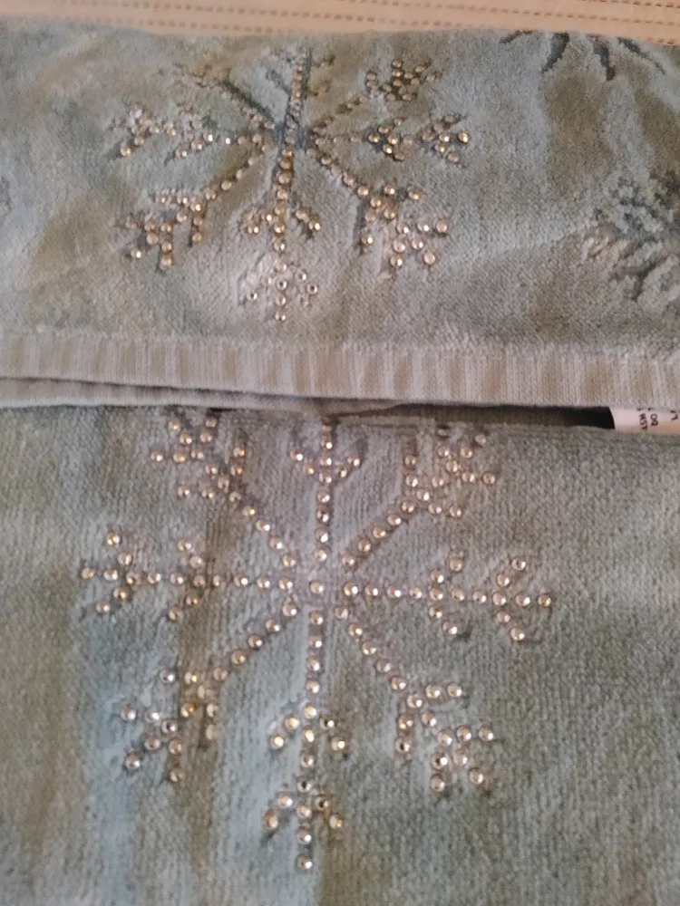 Light Blue Snowflake Towel Set image indicator(3)
