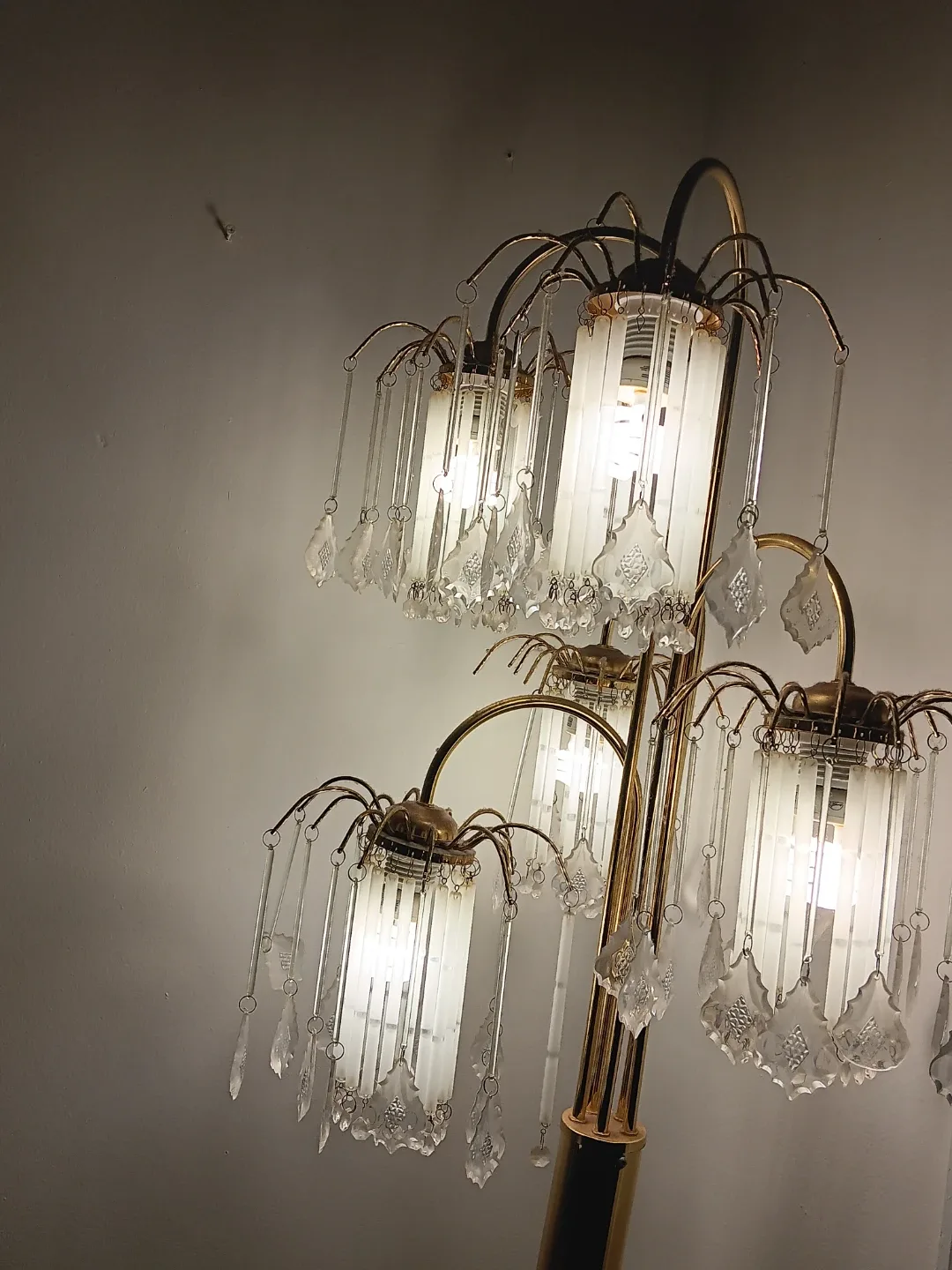 Gold Chandelier Floor Lamp