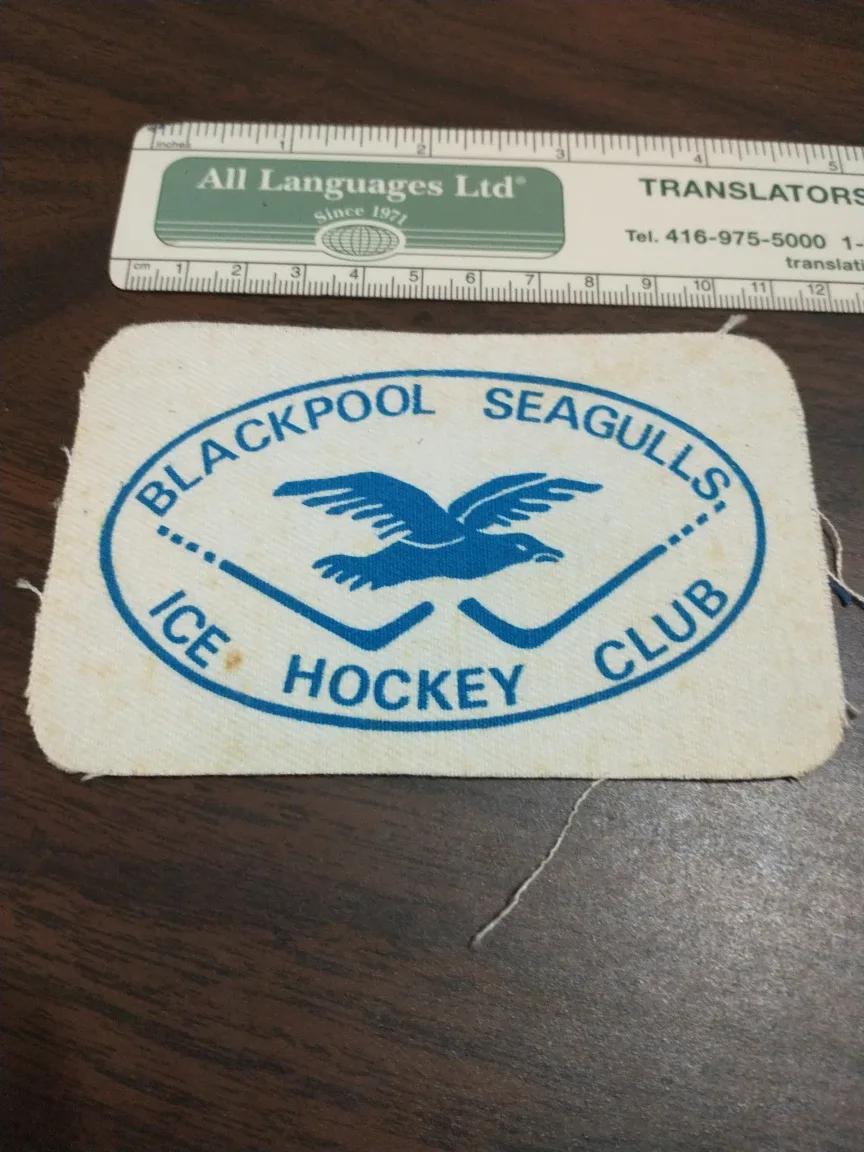 Rare 1990s Blackpool Seaagulls ice hockey patch