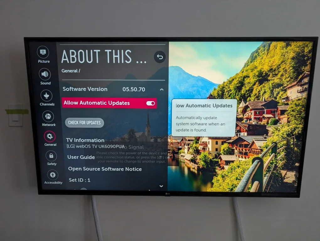 LG 55" 4K Smart TV (Model: 55UK6090PUA) + Wall Mount