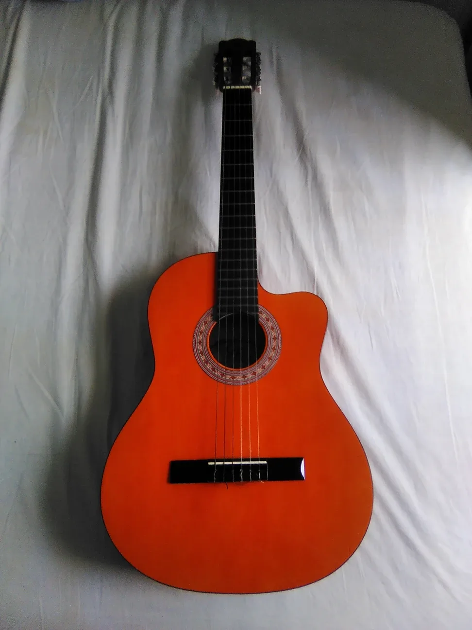 Sunset Orange Acoustic Guitar