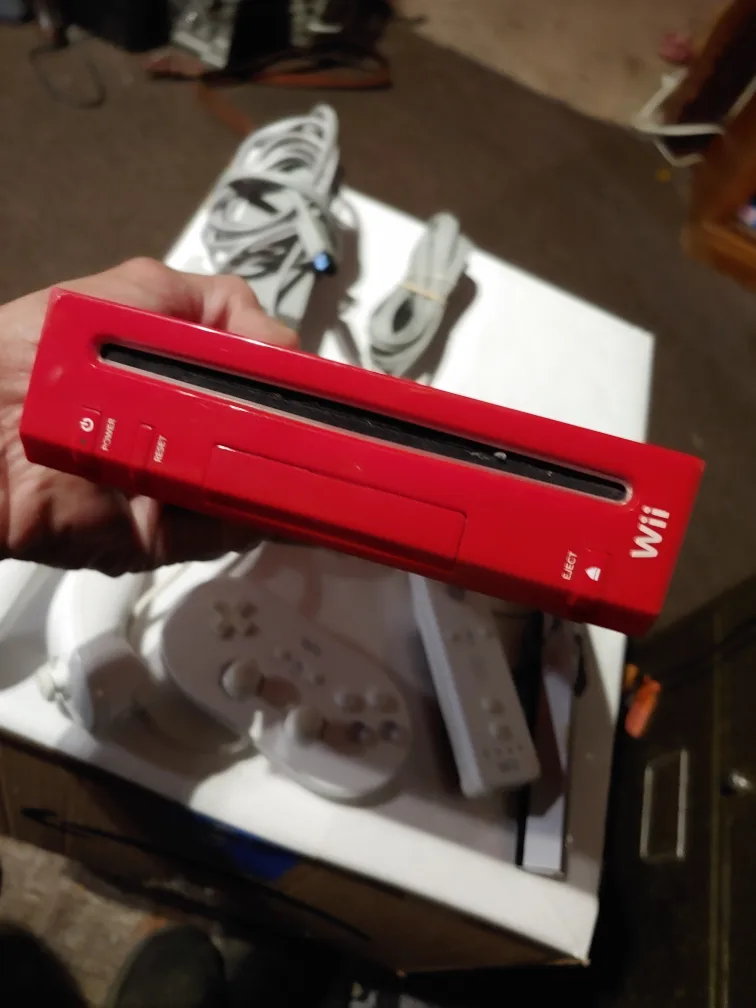 Red Wii Console bundle TESTED WORKING READ TO PLAY image indicator(5)