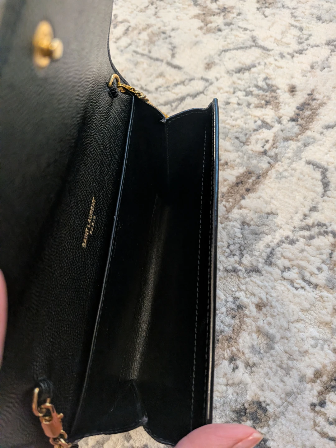Saint Laurent Black Uptown Chain Wallet - photo 5