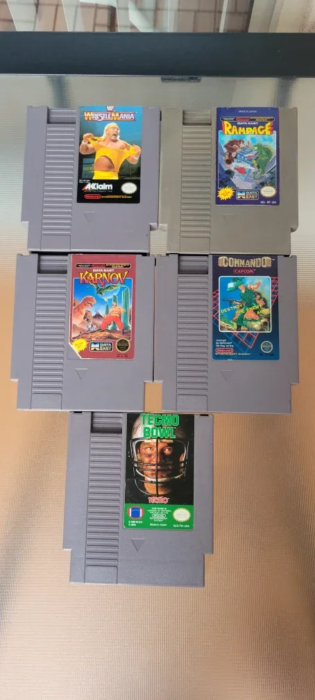 5 Nintendo NES Game Cartridges Bundle