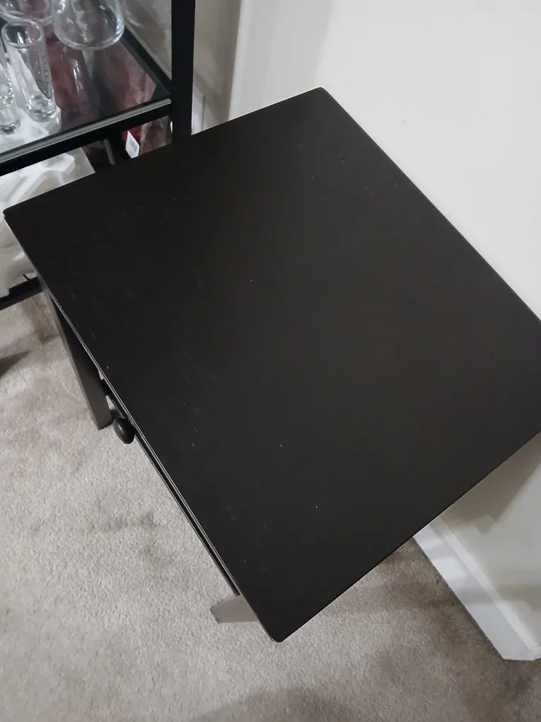 Small dark side table with drawer image indicator(6)