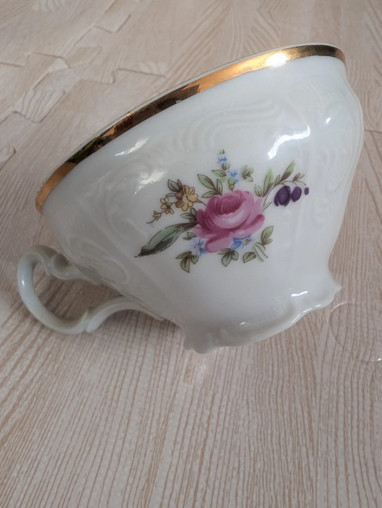 Bernadotte Sonata Porcelain Fine de Bohème Tea Cups and Saucers - photo 2