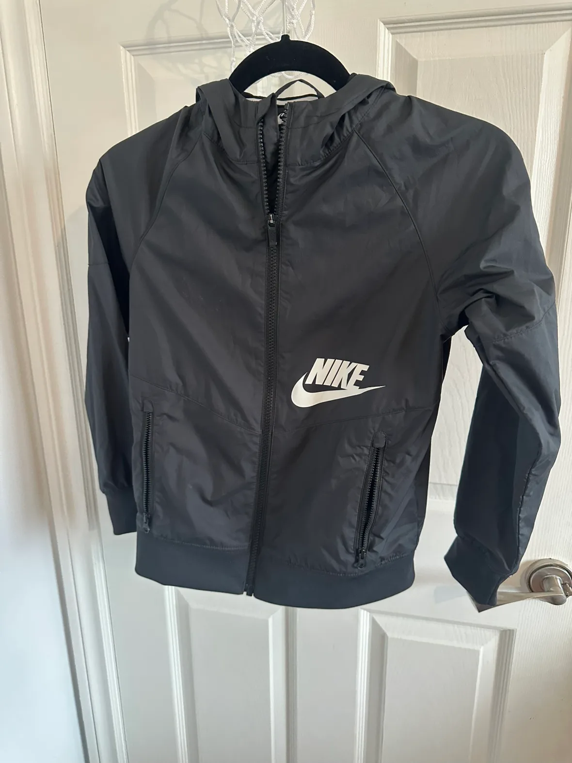 Kids size small, Nike Black Windbreaker Jacket
