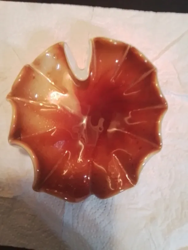 Vintage Brown & White Candy Dish / Ashtray image indicator(2)