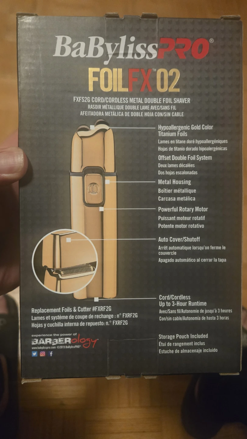 BaBylissPRO FoilFX02 Double Foil Shaver - Gold - photo 2