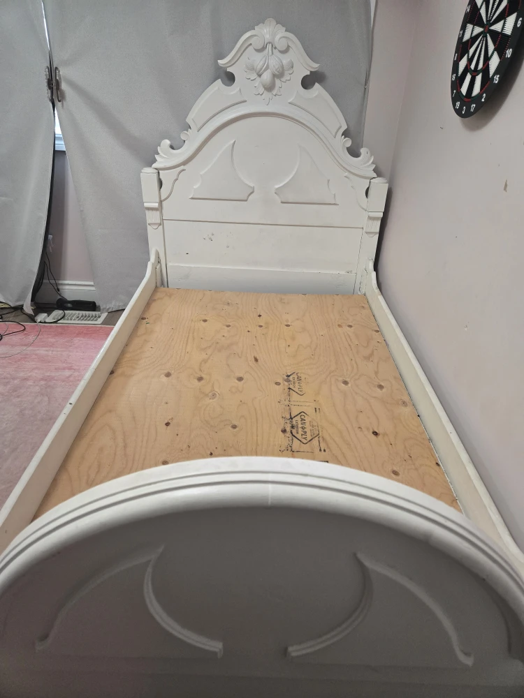 Antique White Twin Bed Frame - photo 2