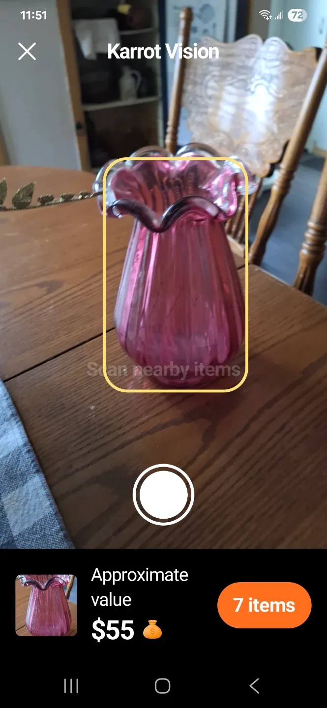 Vintage cranberry Glass Vase