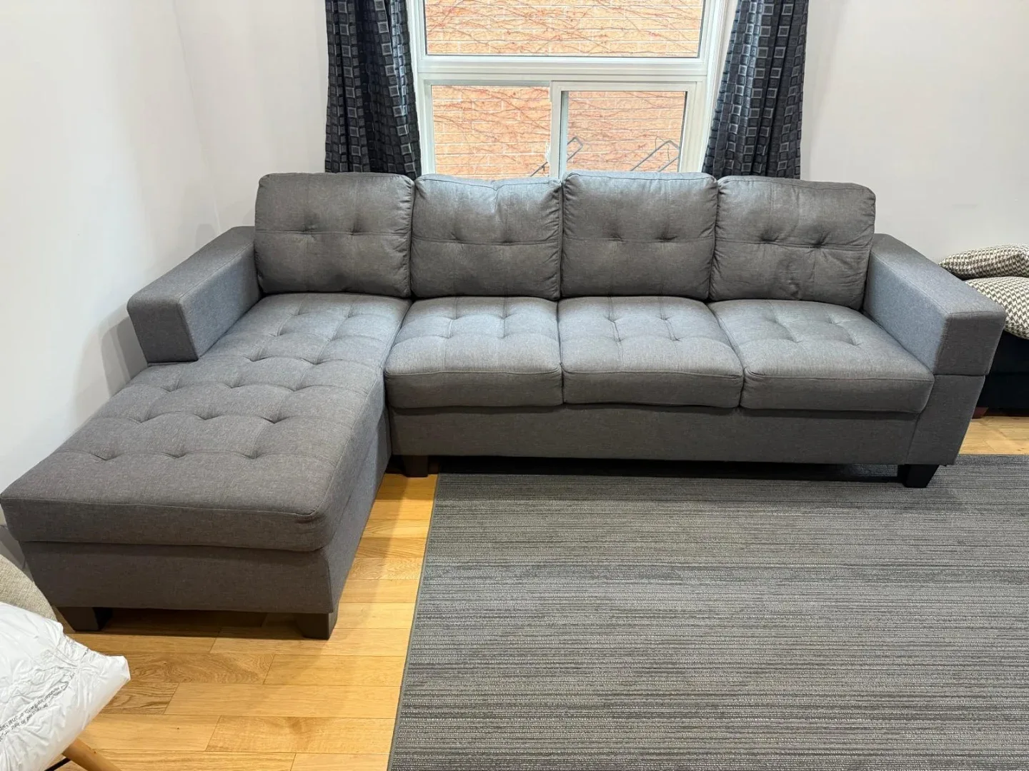 Grey Sectional Sofa (with storage)