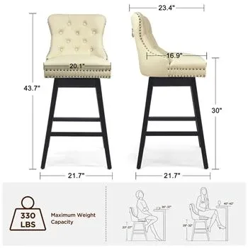 Lark Manor Timm Swivel Stools (Set of 2) image indicator(5)