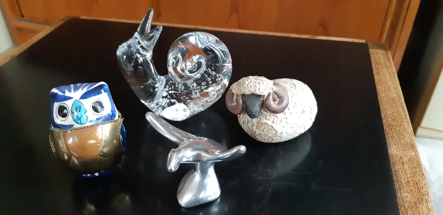Set of 4 Decorative Animal Figurines