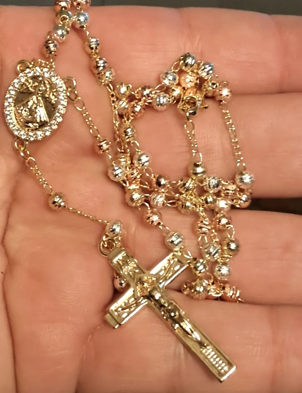 Gold Rosary Necklace