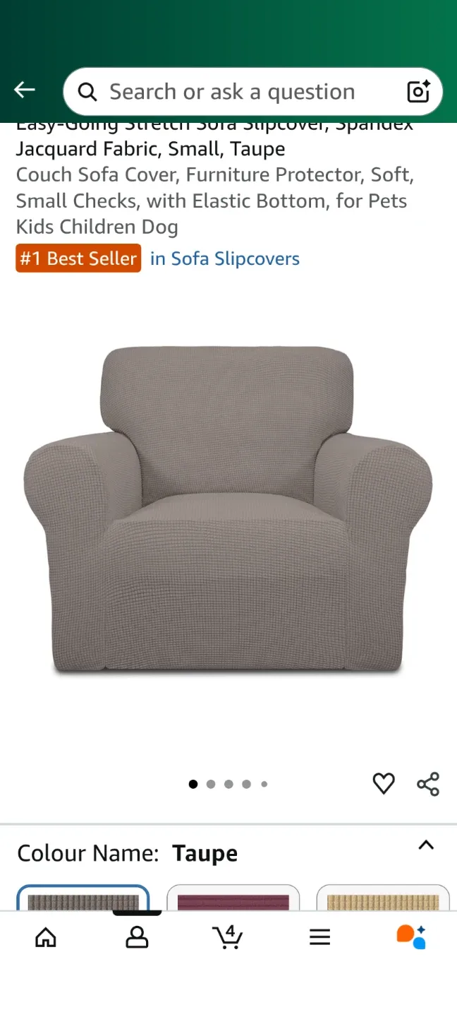 Taupe Sofa and Chair cover image indicator(2)