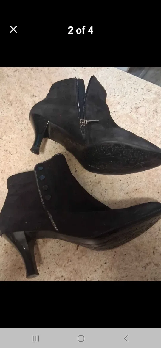 Black Ankle Boots - Size 8.5