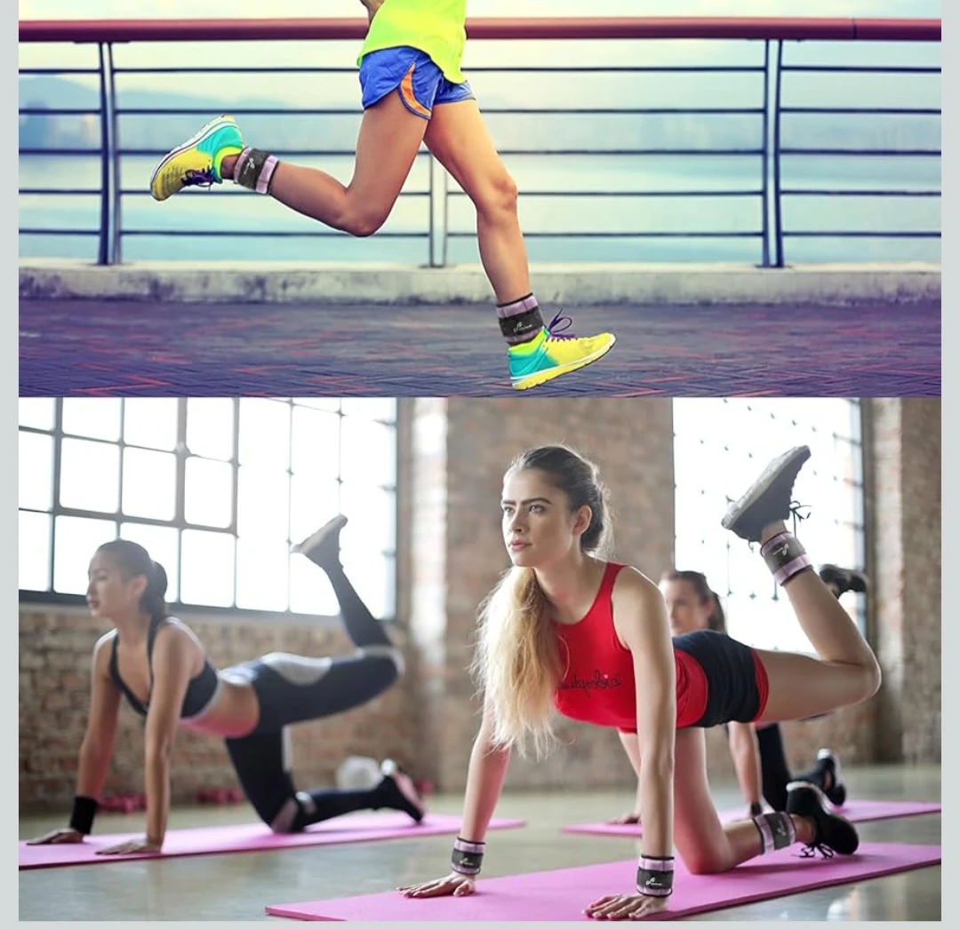 Sportneer Adjustable Ankle Weights 1 Pair 2 4 6 8 10 Lbs Leg ... - photo 3