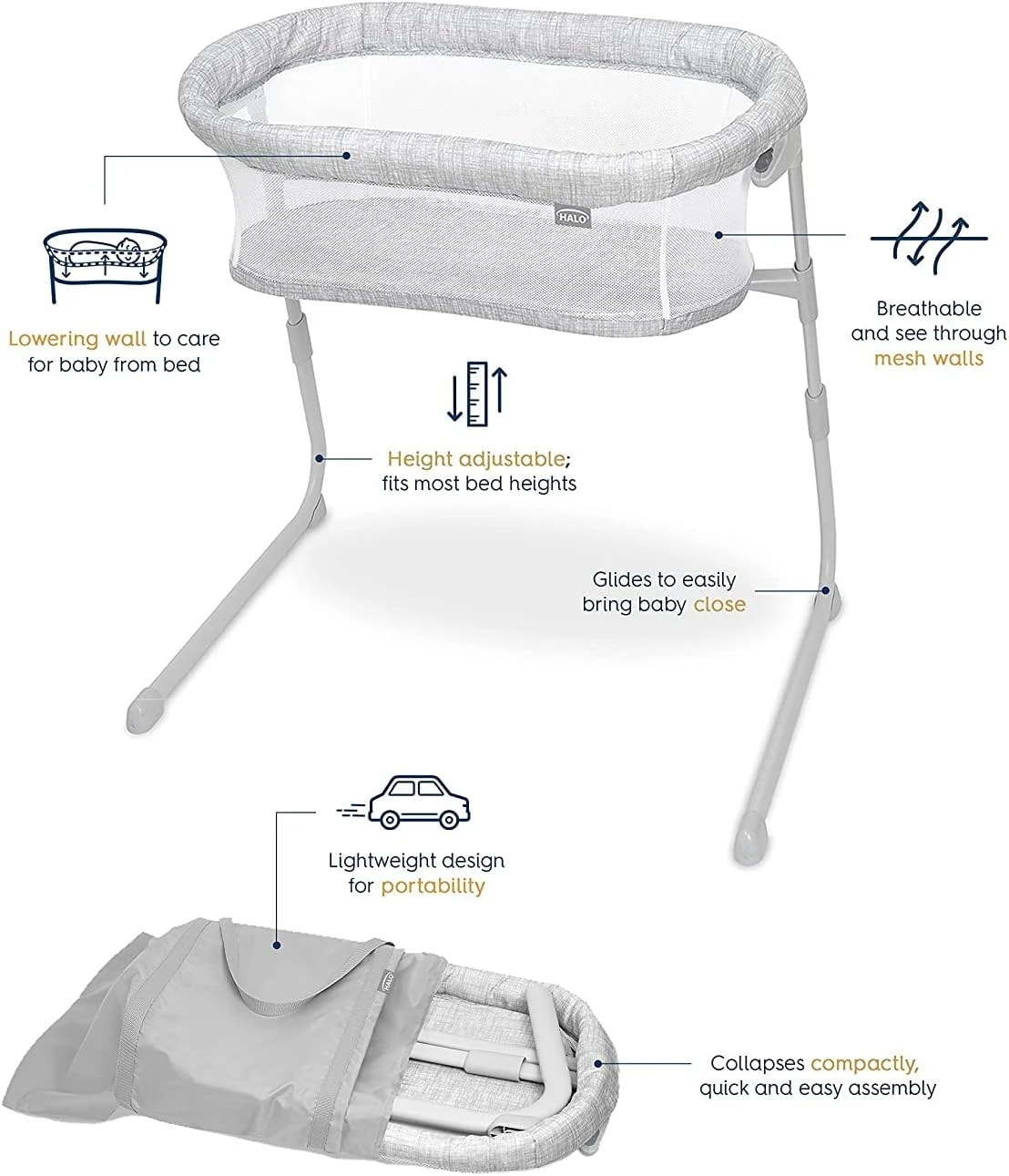 BRAND NEW IN BOX - HALO Baby Bassinet - photo 3