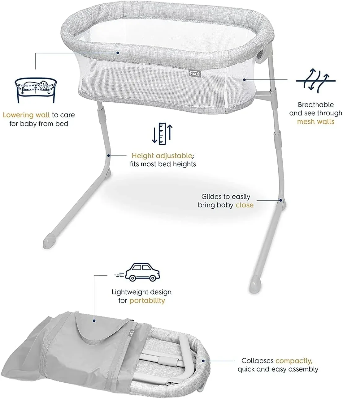 BRAND NEW IN BOX - HALO Baby Bassinet image indicator(3)