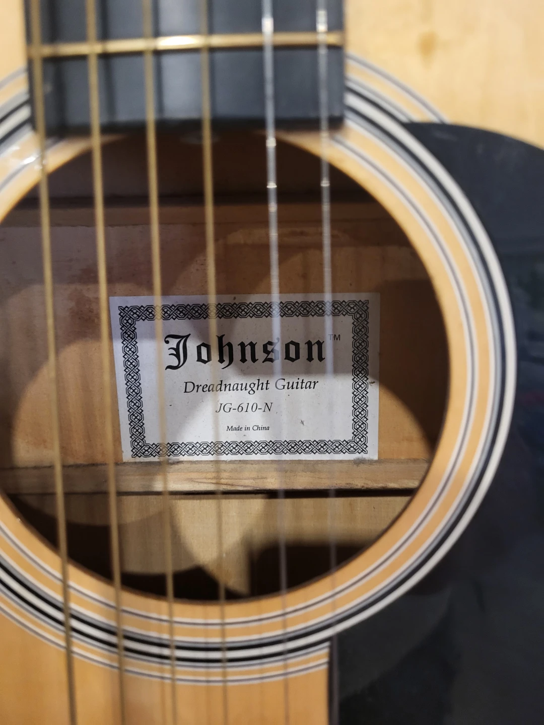Johnson Guitar JG-610-N  + Hard carry case & fret clips - photo 2
