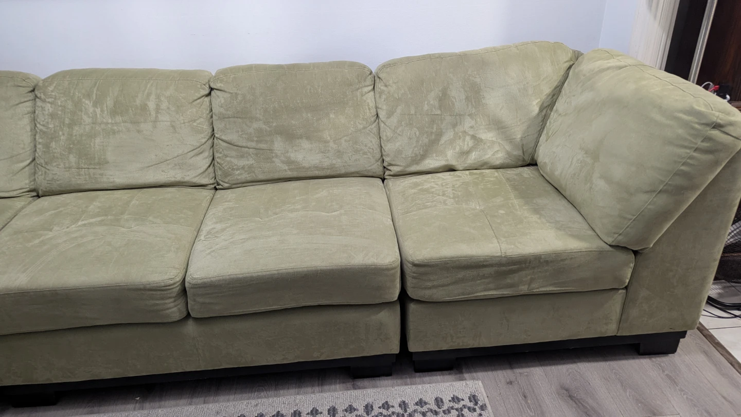 Velvet u shape sofa