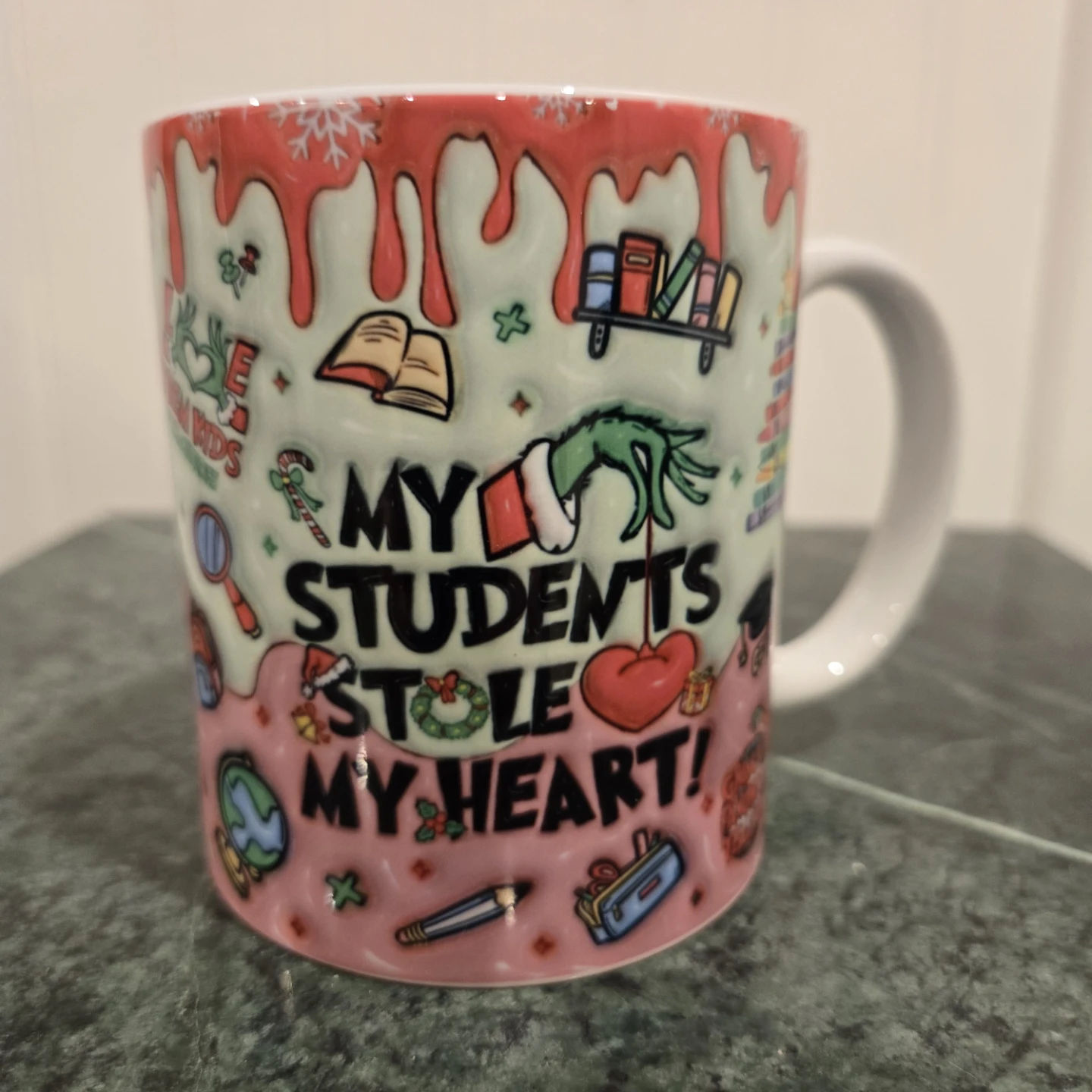 "My Students Stole My Heart!" Grinch Mug