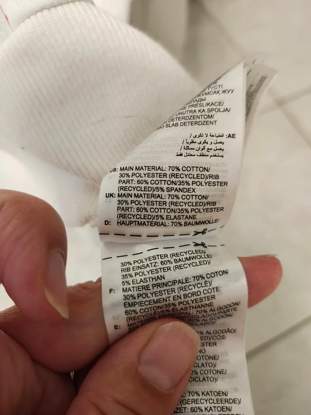 Adidas White Hoodie - Size Men's L/G image indicator(5)