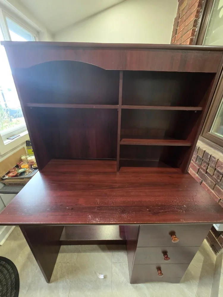 Wooden Coffee Table and Desk Combo
