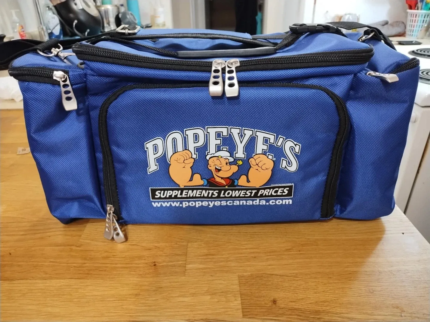 Popeye's Blue Lunch Bag with Containers & Ice Packs