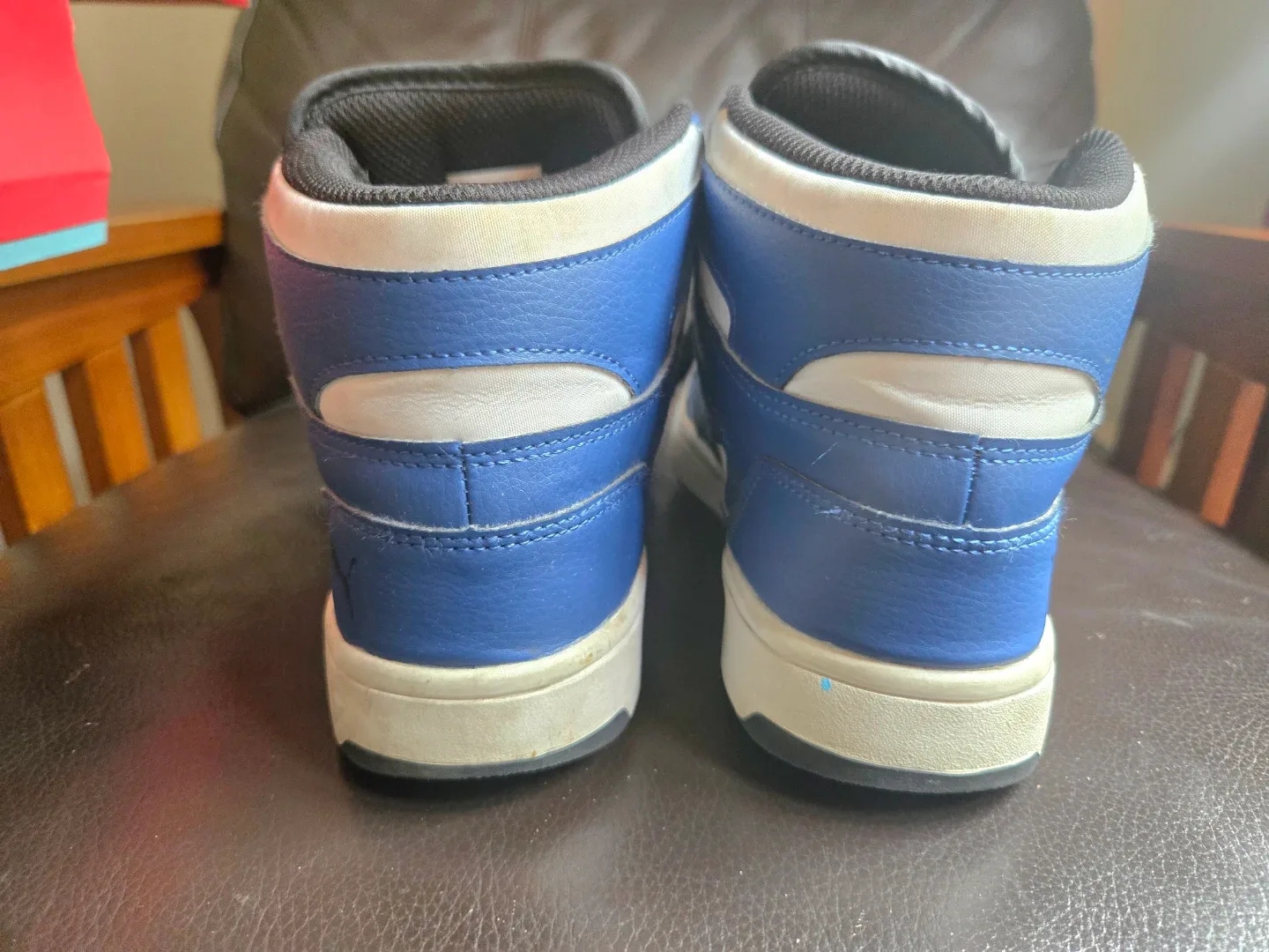 PUMA Rebound Layup High Top Sneakers Blue White Size 5C image indicator(7)