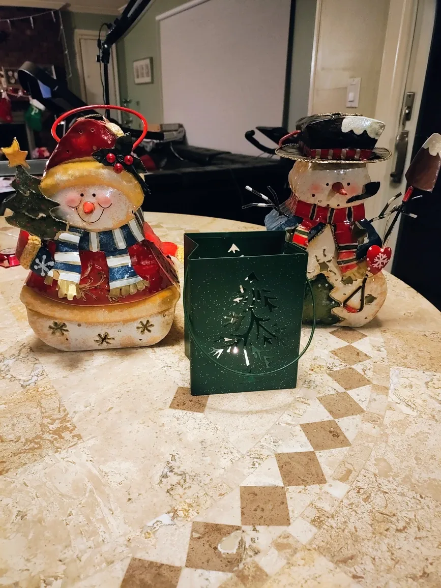 Vintage, Christmas Metal Candle Holder thumbnail