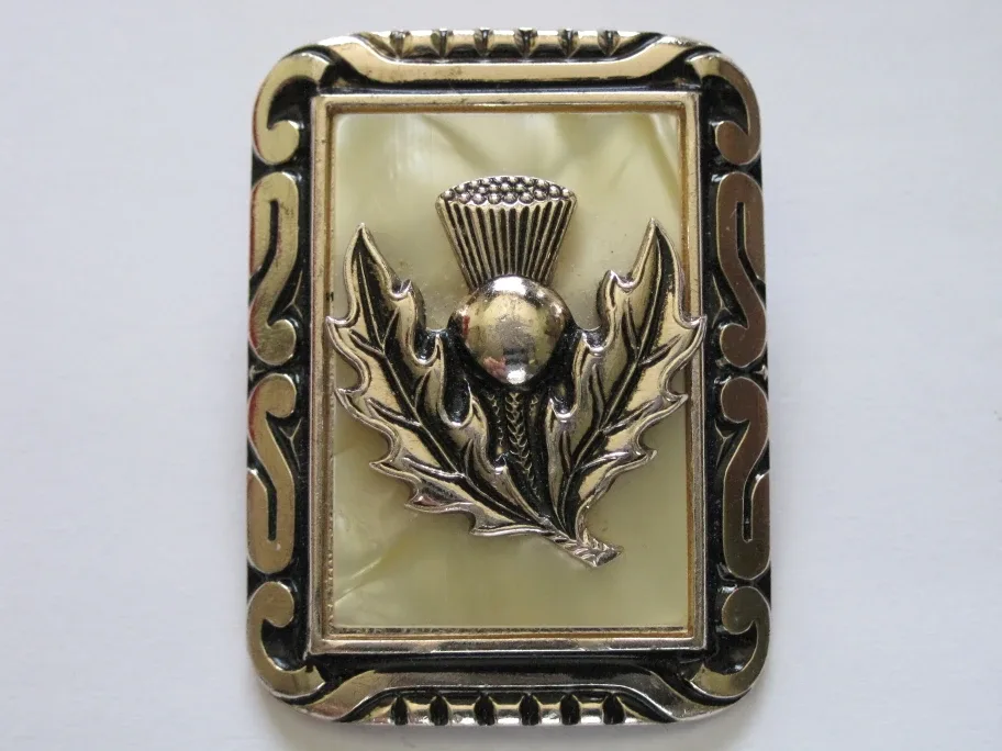Vintage Thistle Scarf Pin