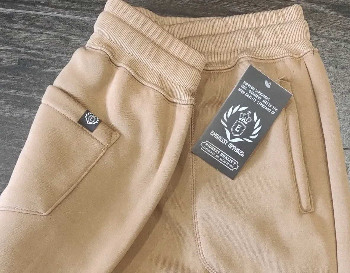 Embassy Apparel Hoodie & Sweatpants Set, Tan image indicator(4)