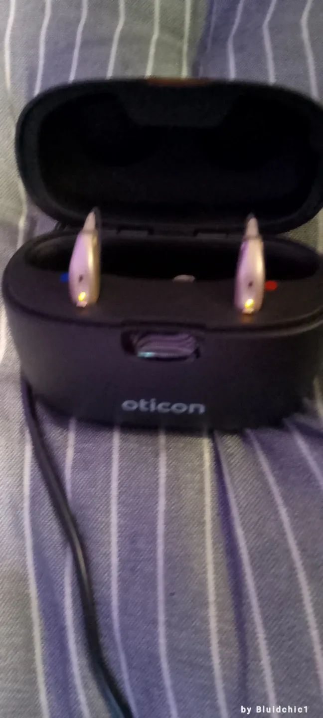 🥕Oticon Zircon Hearing Aids with Case and manual image indicator(2)