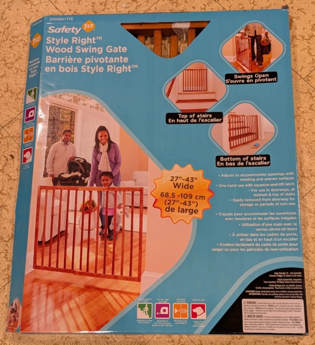Safety 1st Style Right Wood Swing Gate (27-43")